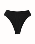 Emi Bottom in Ribbed Black - Final Sale
