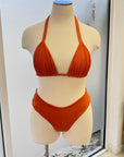 Dani Bottom in Ribbed Burnt Orange - Final Sale