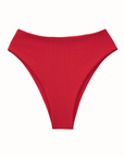 Emi Bottom in Ribbed Cherry - Final Sale
