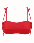 Kat Bikini Top in Ribbed Cherry - Final Sale