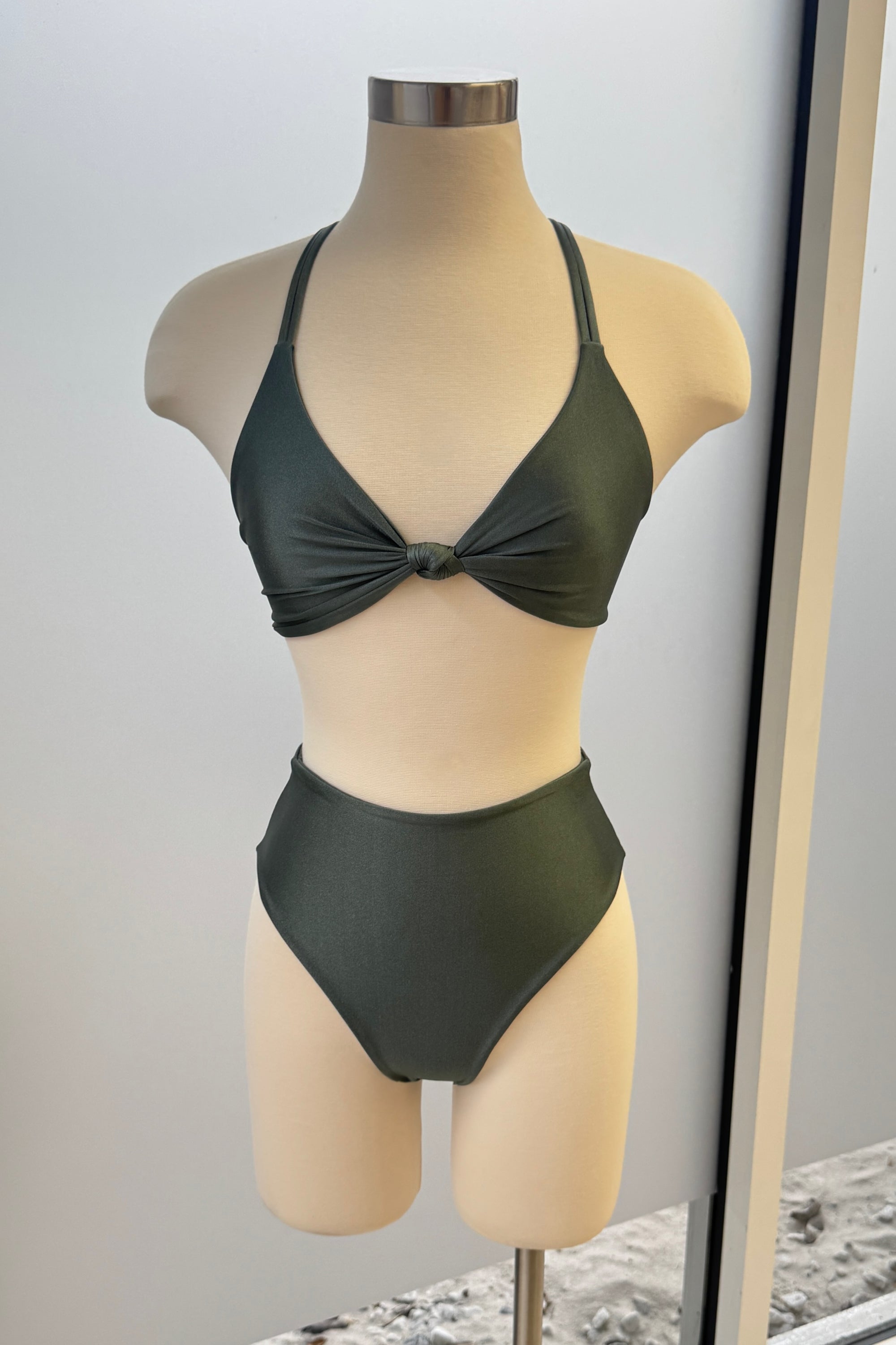 Emi Bottom in Metallic Sage - Final Sale