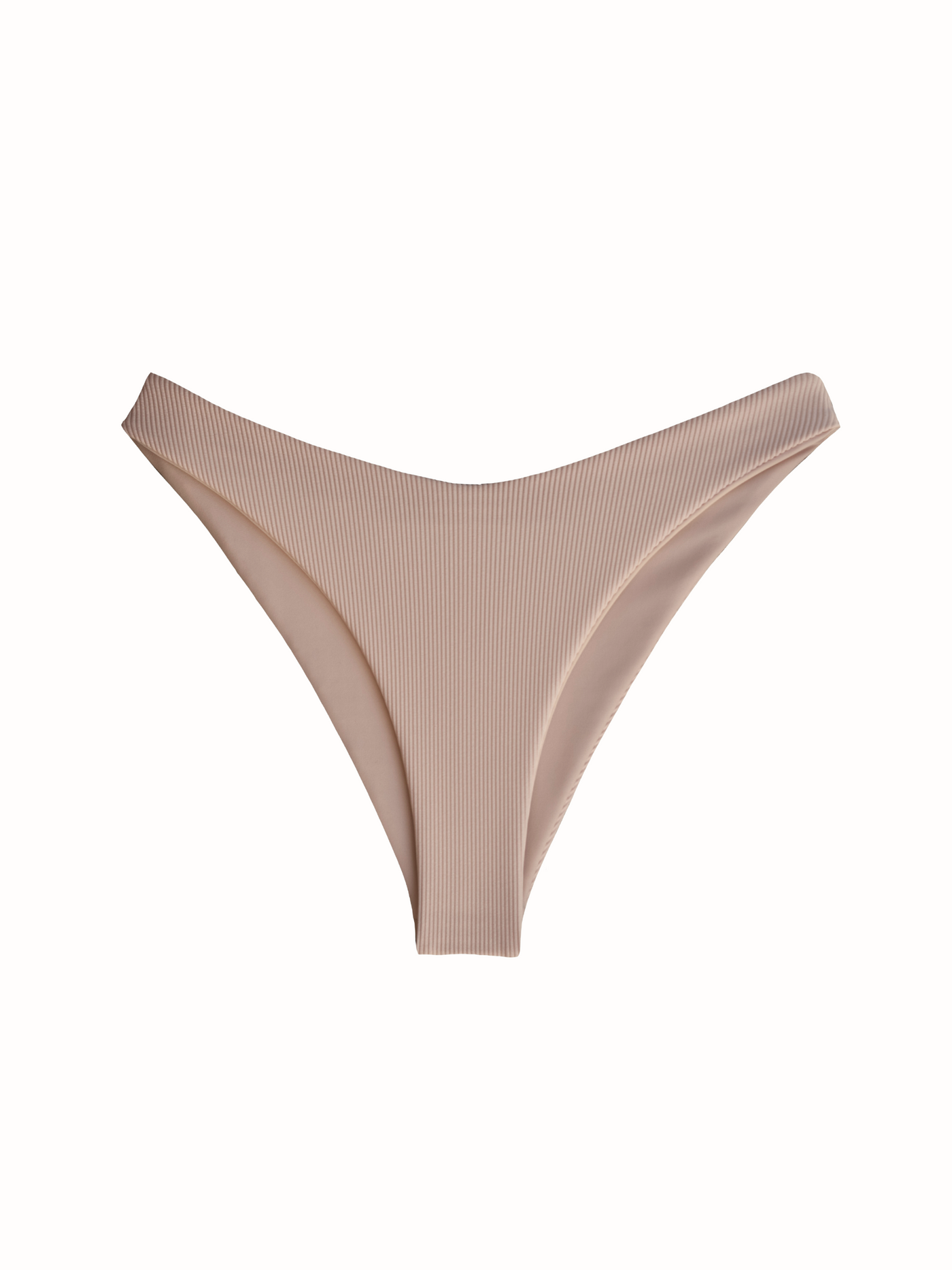 CAPRI Bikini Bottom in Ribbed Shell