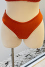 Dani Bottom in Ribbed Burnt Orange - Final Sale