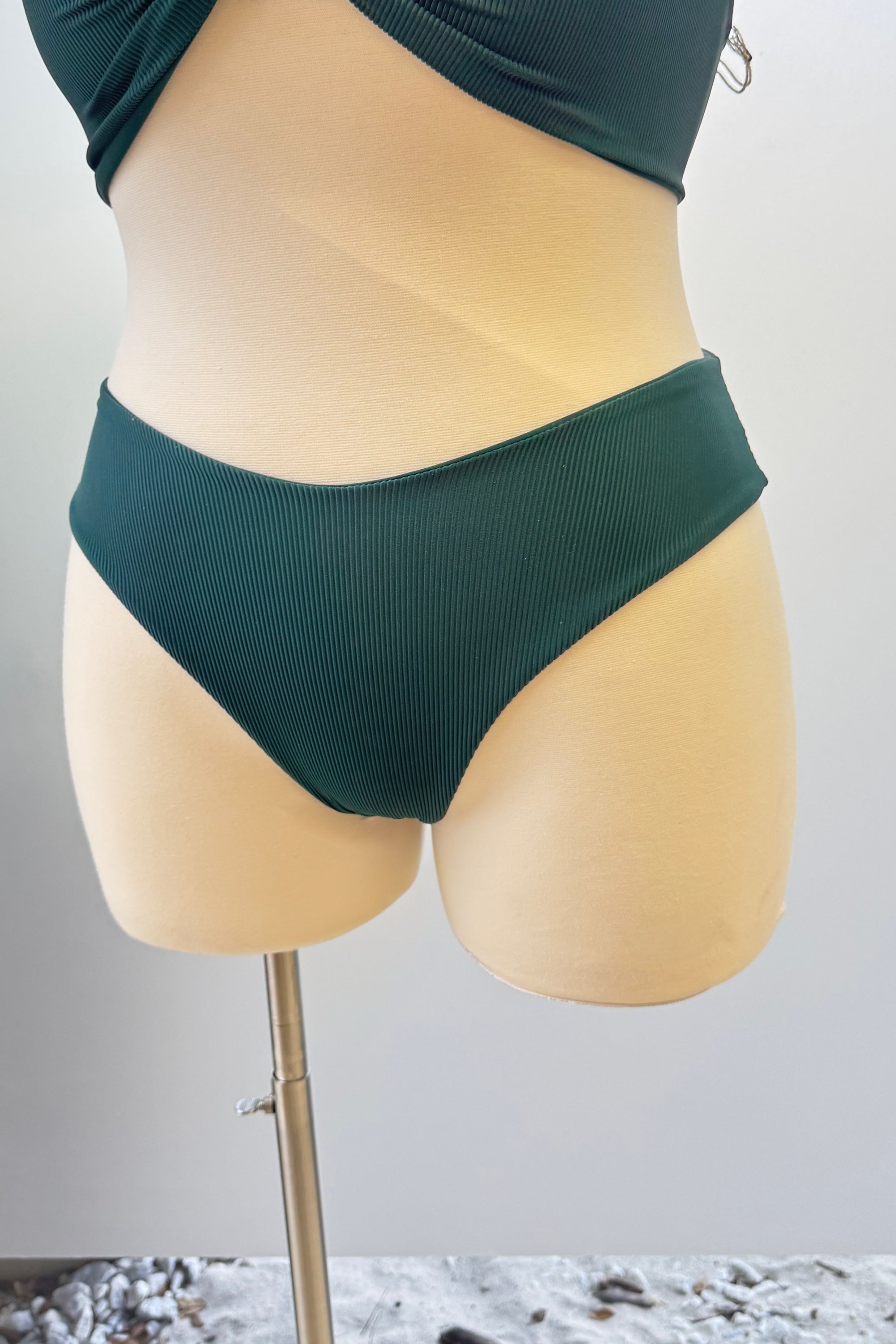 Bruni Bottom in Ribbed Emerald - Final Sale