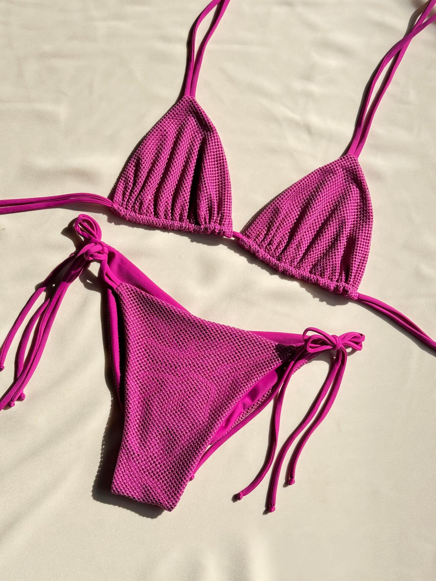 JAE Bikini Top in Violet Knit