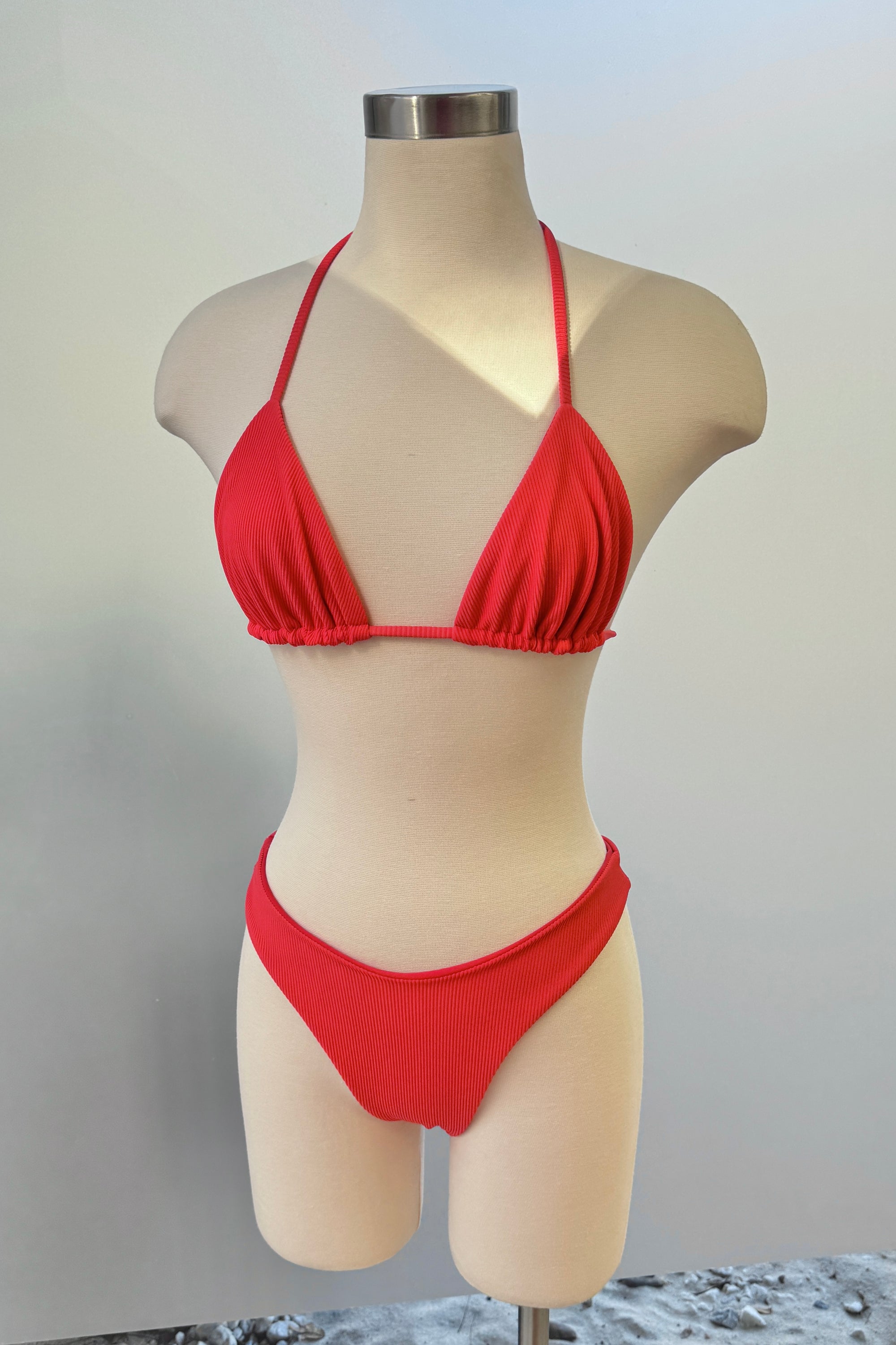 Emi Top in Ribbed Flame - Final Sale