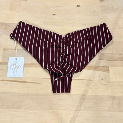 BRUNI Bikini Bottom in Ruby Stripe