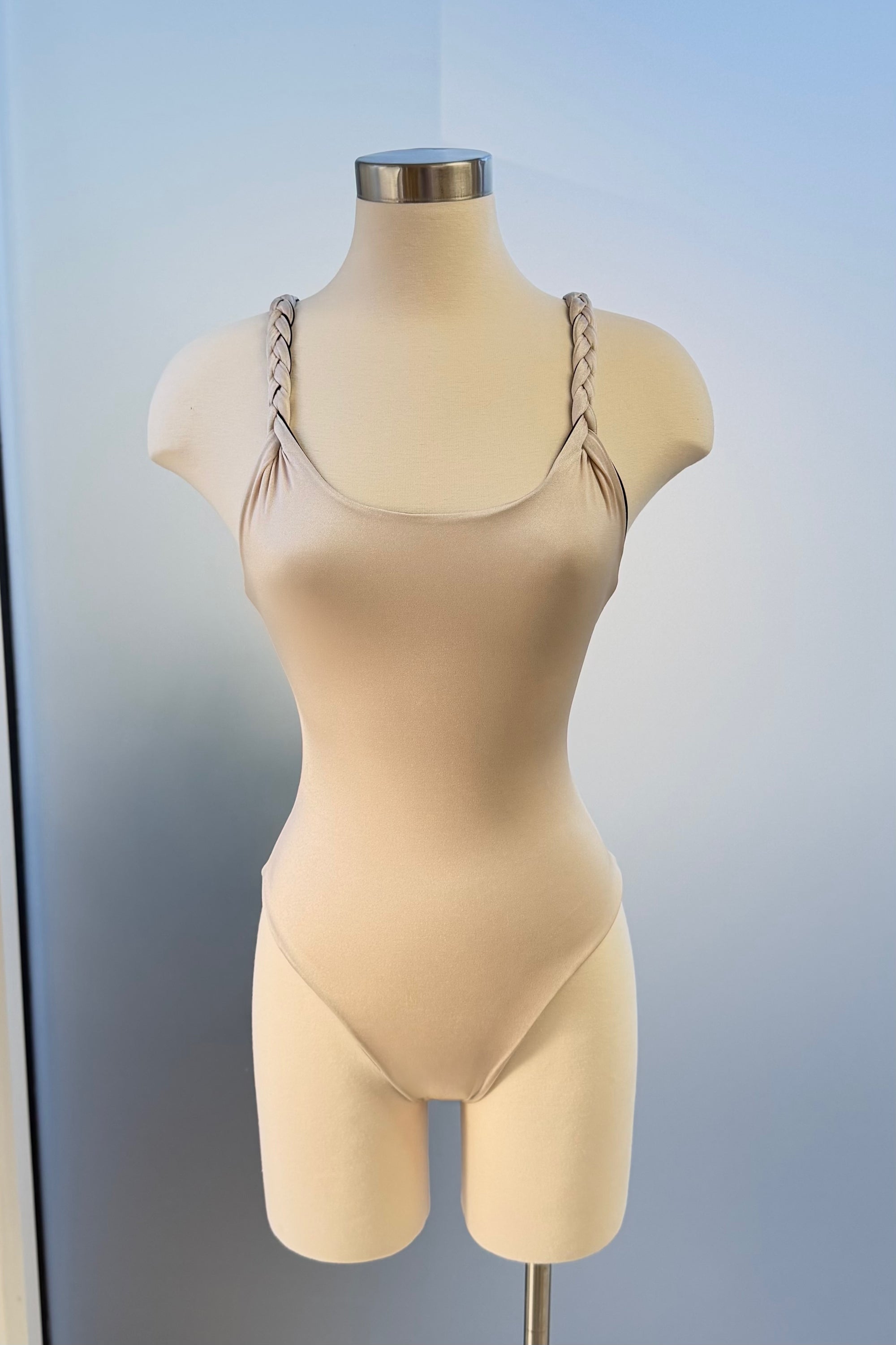 Kitts reversible One Piece in Chai/Metallic Black - Final Sale