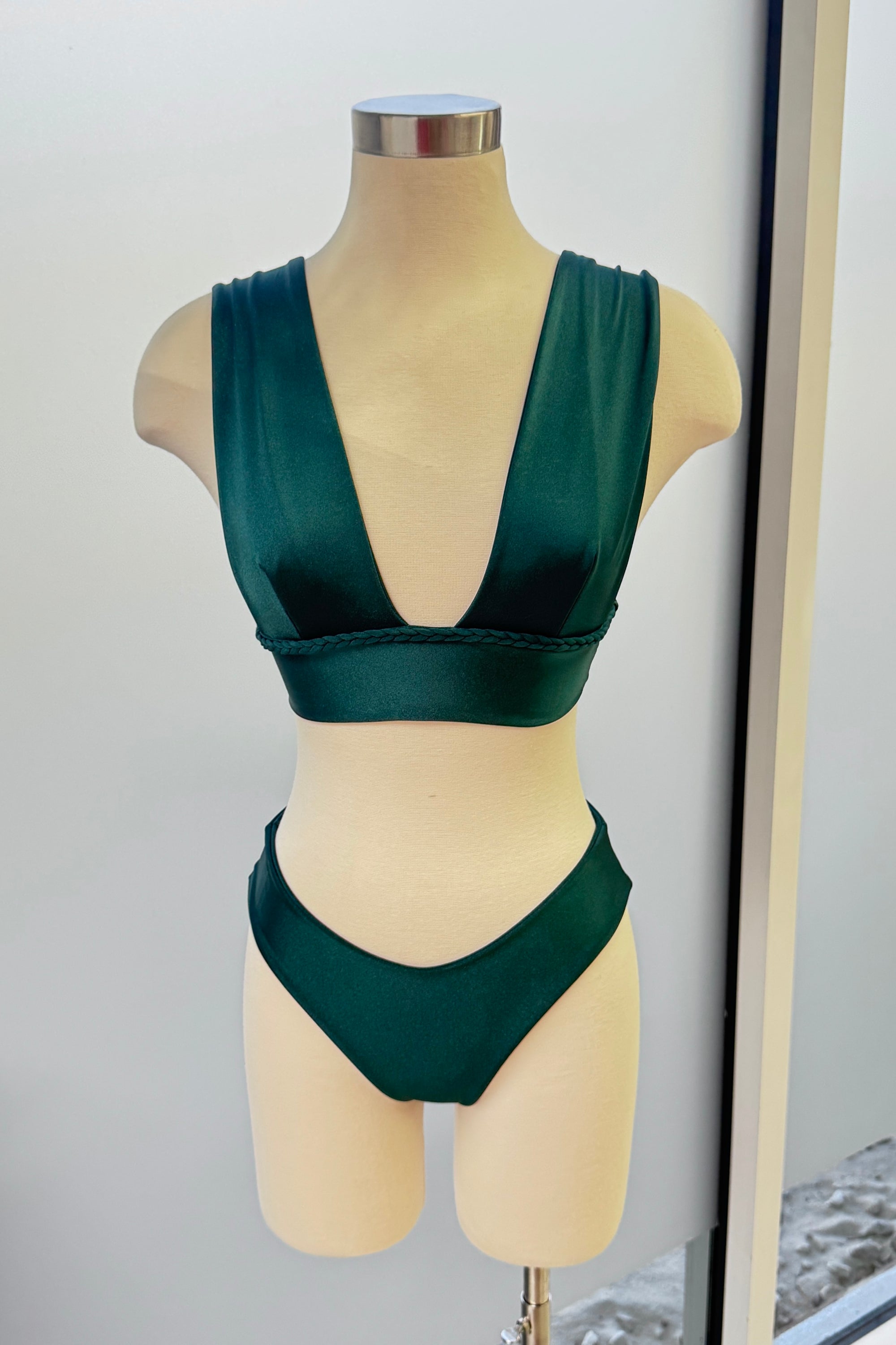 Bruni Bottom in Metallic Emerald - Final Sale