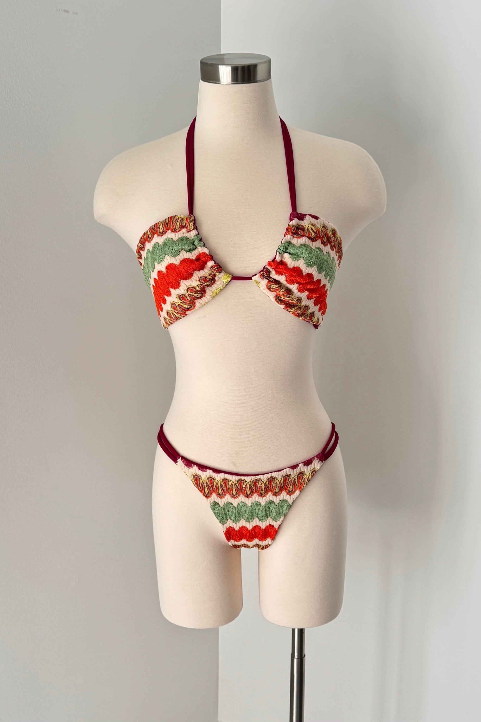 Rene reversible Bottom in Bora Crochet/Vino - Final Sale