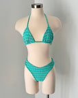 Lola Bottom in Teal Gingham - Final Sale