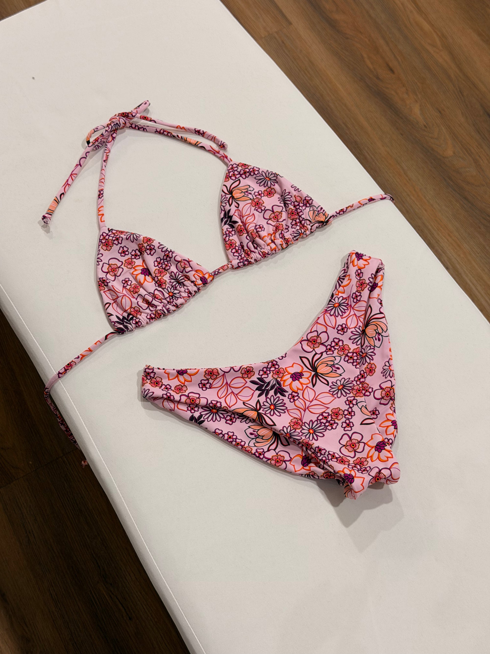Emi Top + Lola Bottom Bikini Set in Petals