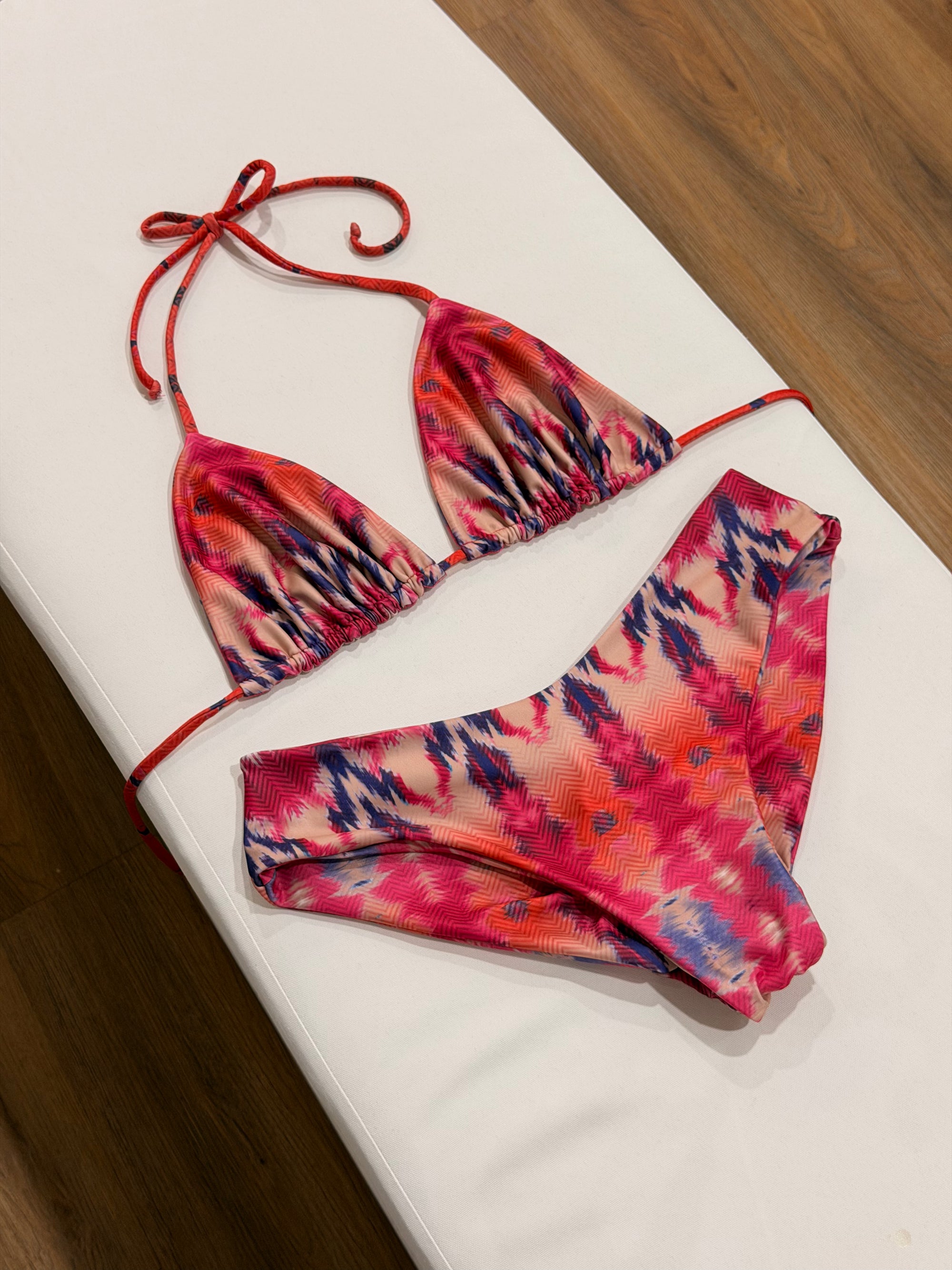 Reversible Emi Top + Bruni Bottom Bikini Set in Malibu