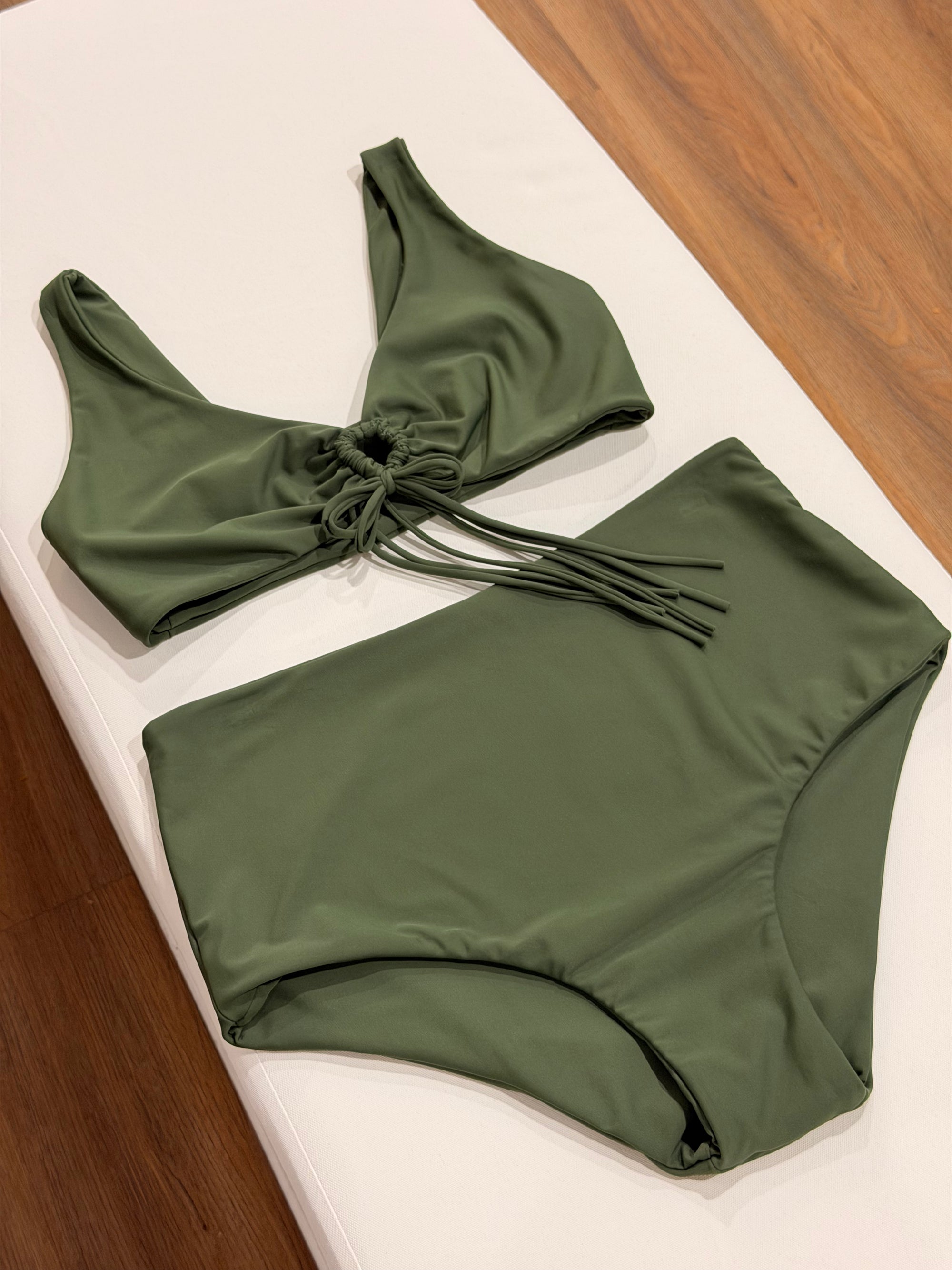 Niki Top + High Tide Bottom in Forest