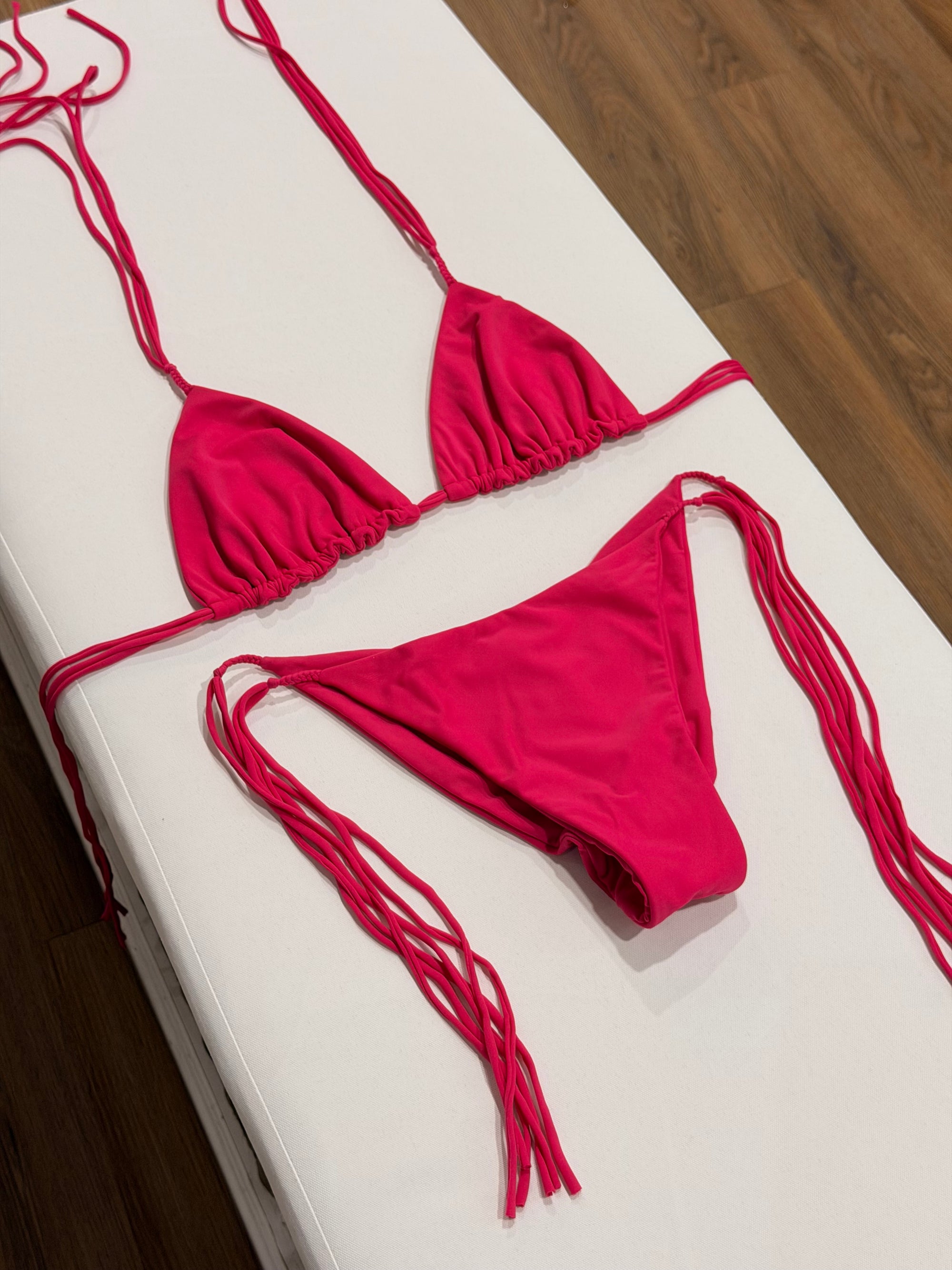 Olea Top + Olea Bottom Bikini Set in Magenta