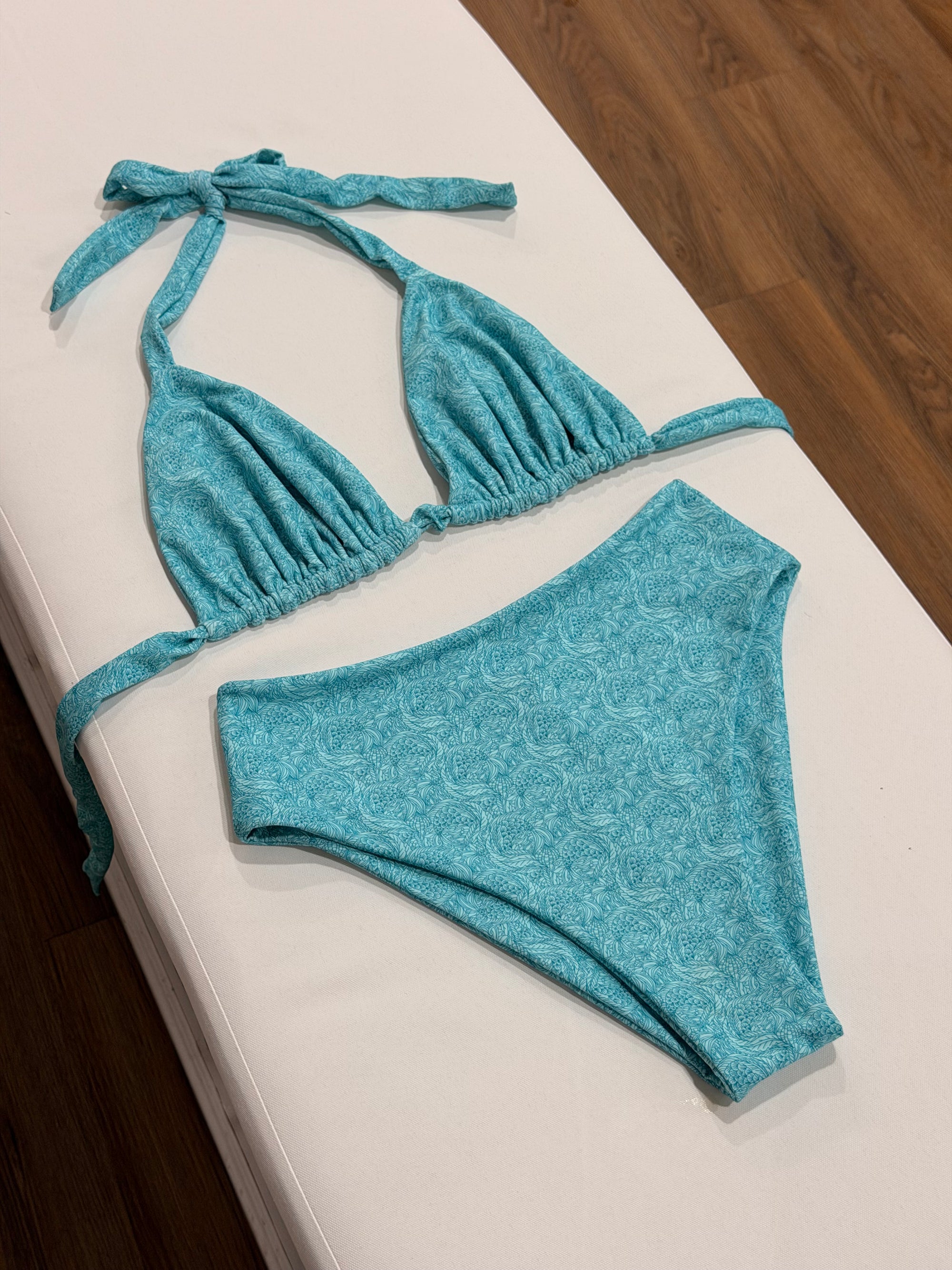 Natasha Top + Emi Bottom Bikini Set in Milos