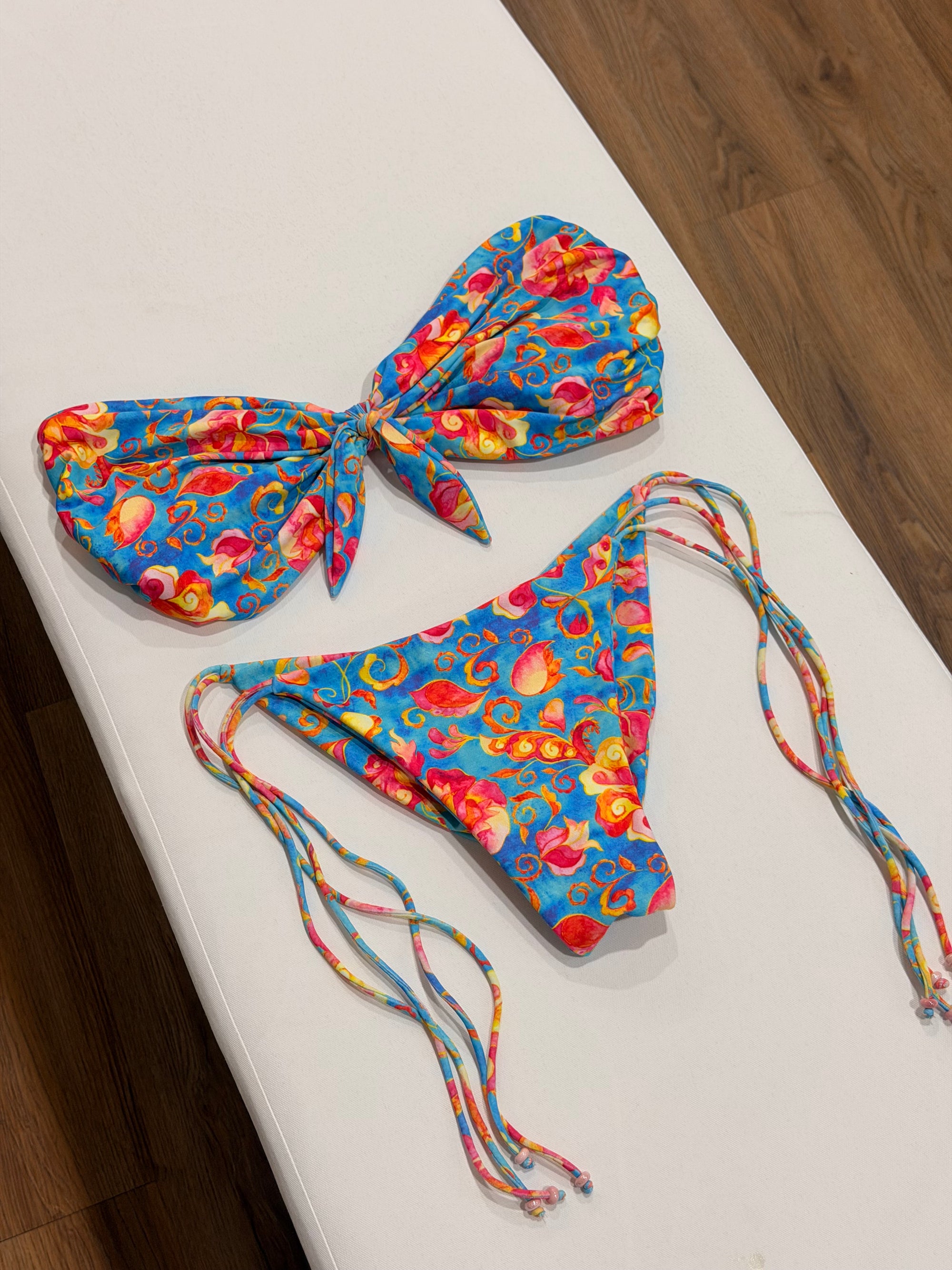 Noa Top + Jae Bottom Bikini Set in Indie Blue