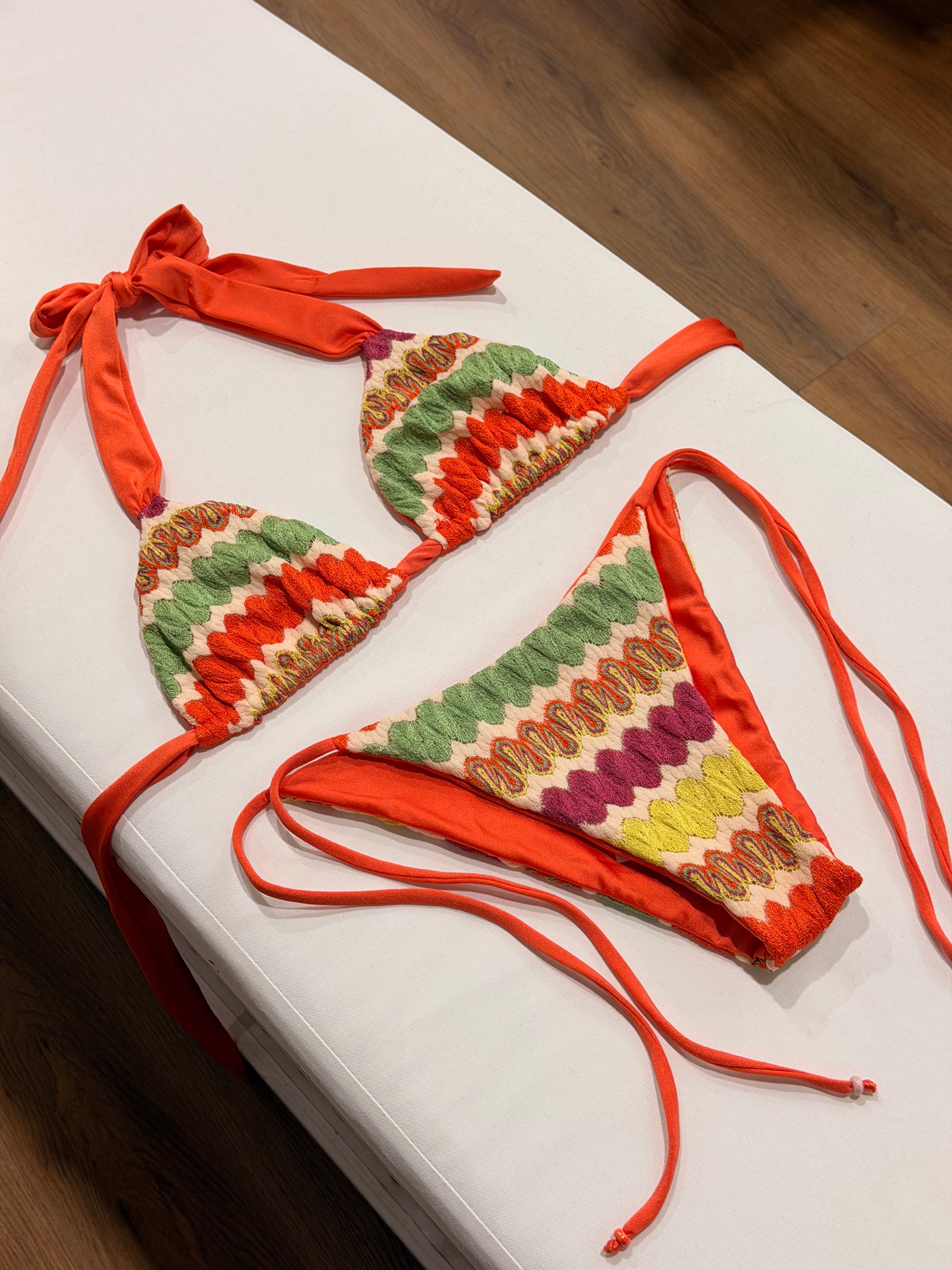 Reversible Lana Top + Fae Bottom in Bora/ Amber