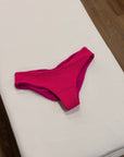 Bruni Bottom in Ribbed Hot Pink - Final Sale