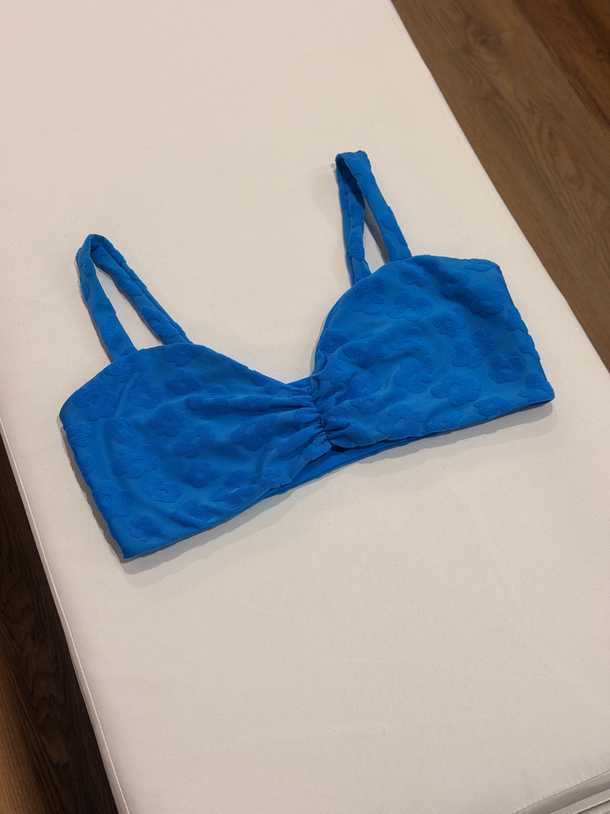 Vera Bikini Top in Cobalt Bloom - Final Sale