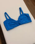 Vera Bikini Top in Cobalt Bloom - Final Sale