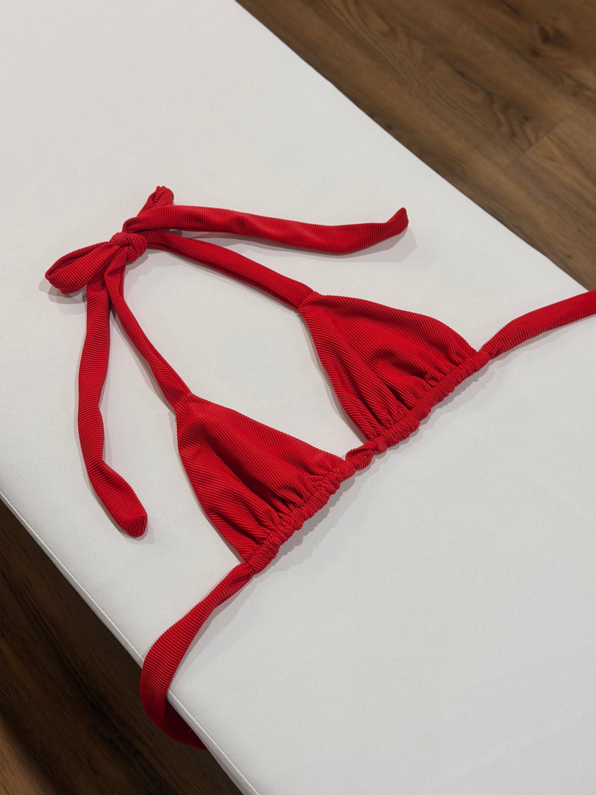 Natasha Top in Ribbed Cherry - Final Sale