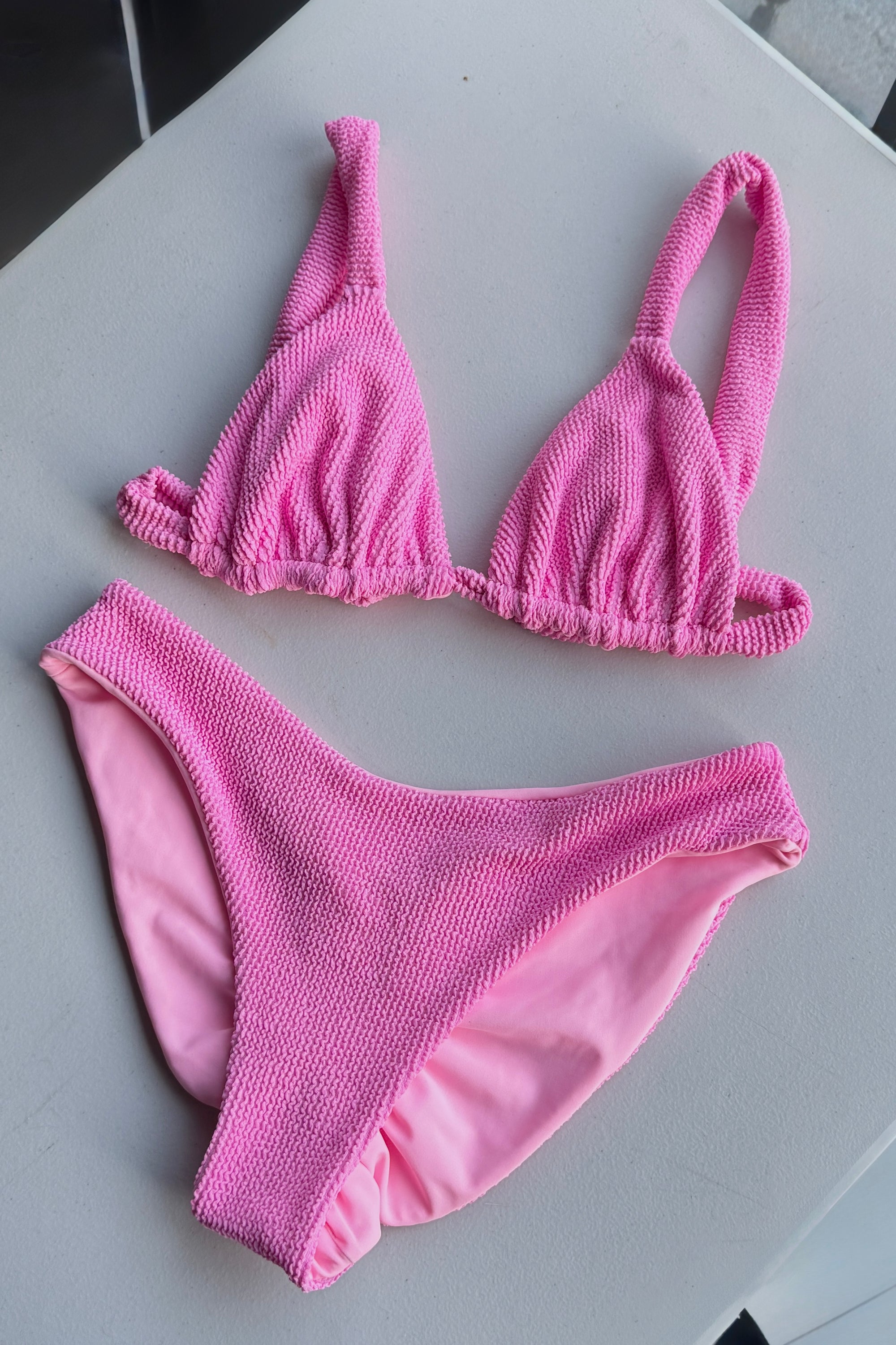 Kya Top in Textured Bubblegum - Final Sale