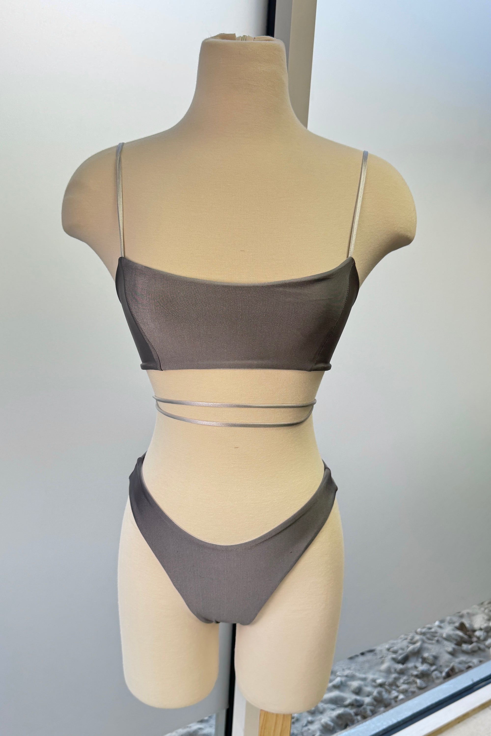 Lola reversible Bottom in Metallic Greys - Final Sale