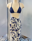 Beach Wrap in Blue Floral - Final Sale