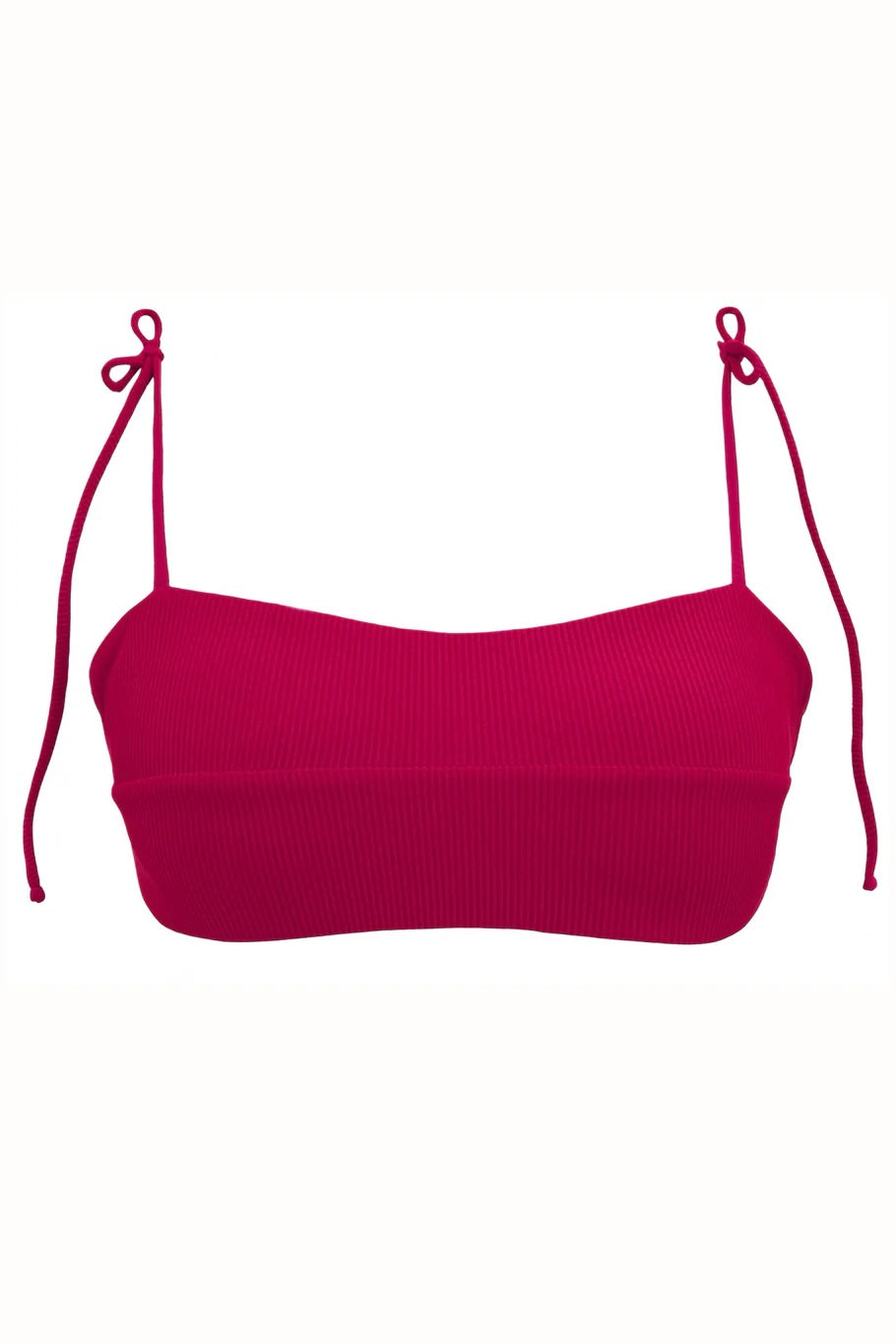 Kat Bikini Top in Ribbed Magenta - Final Sale