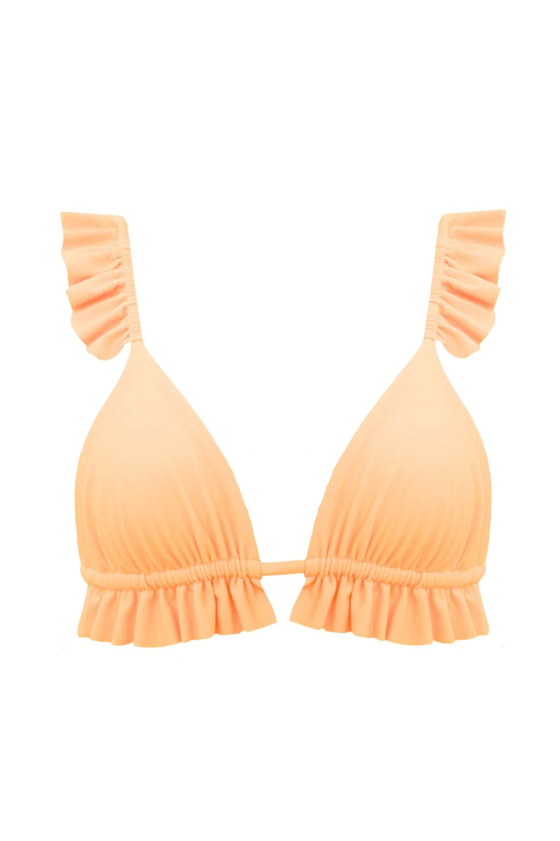 Ria Ruffle Top in Peach - Final Sale