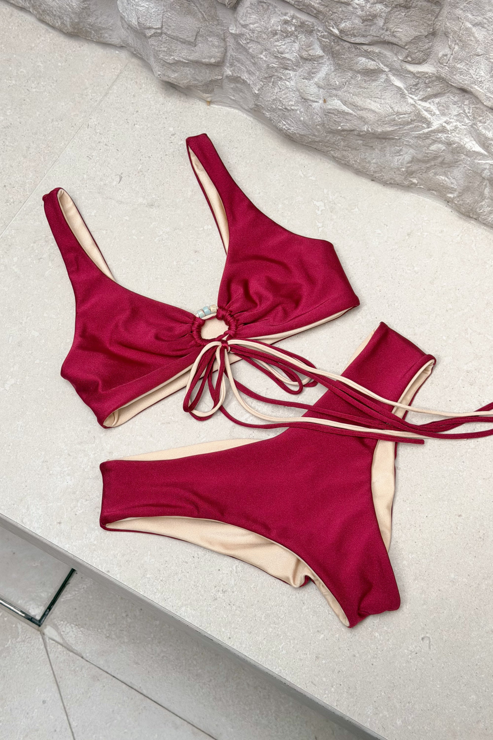 Beaded Niki Bikini Top