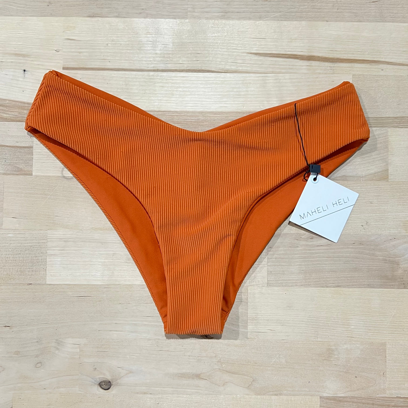 DANI Bikini Bottom in Ribbed Burnt Orange