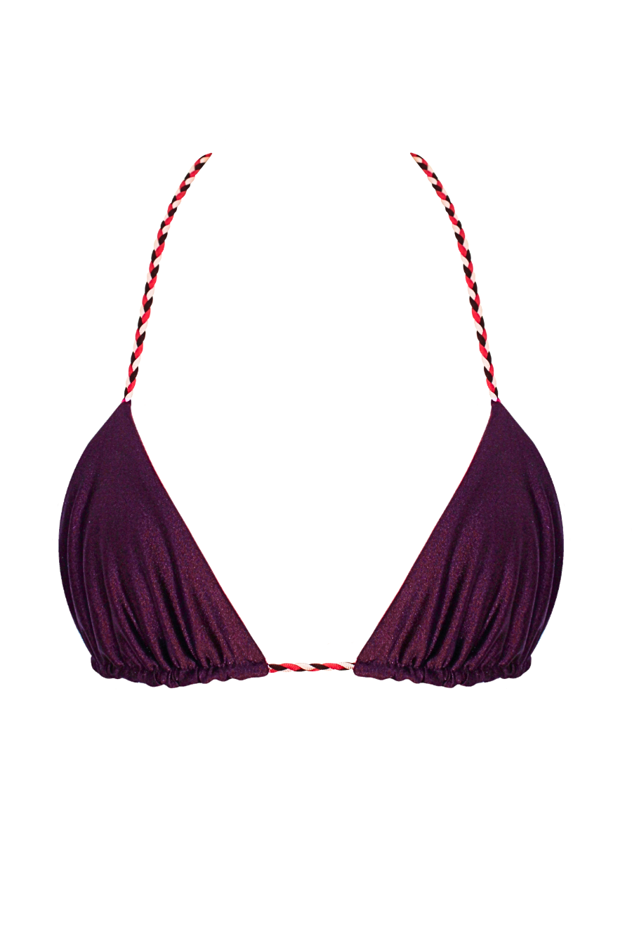 plum reversible triangle bikini top pink