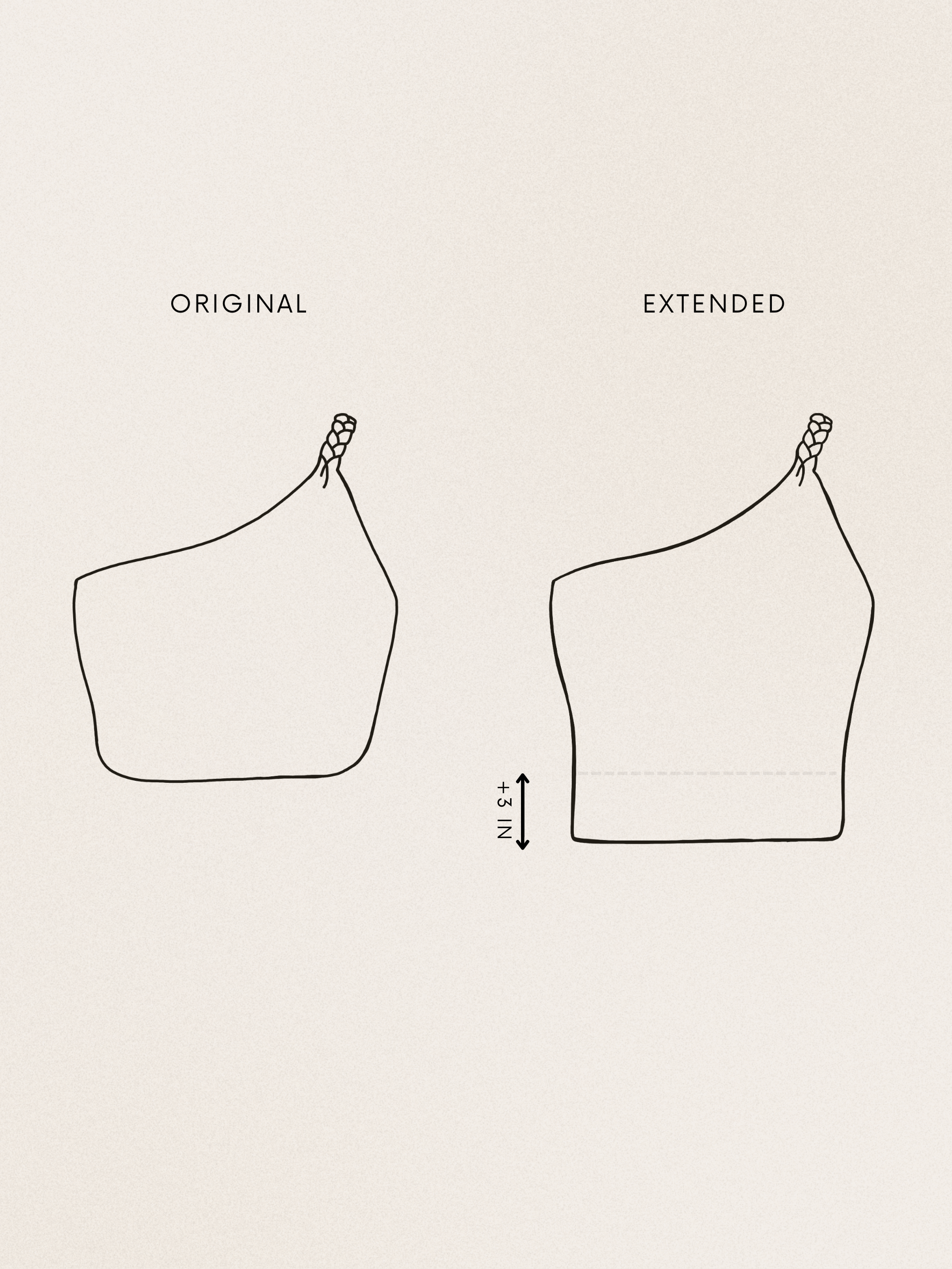 different length options for elle crop top