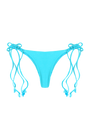 Multi string tie side bikini bottom with bell details cheeky coverage