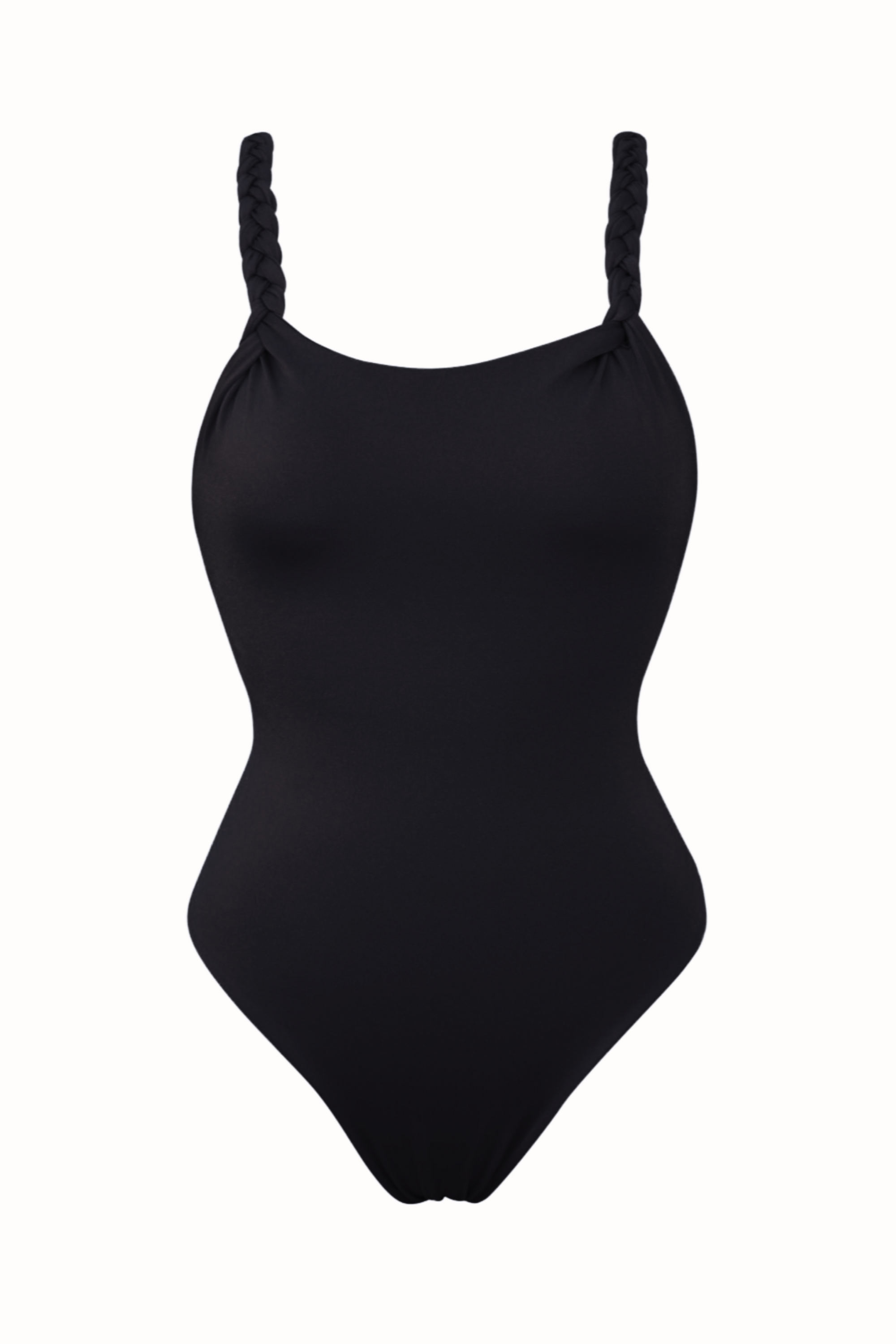 reversible black flattering braided one piece
