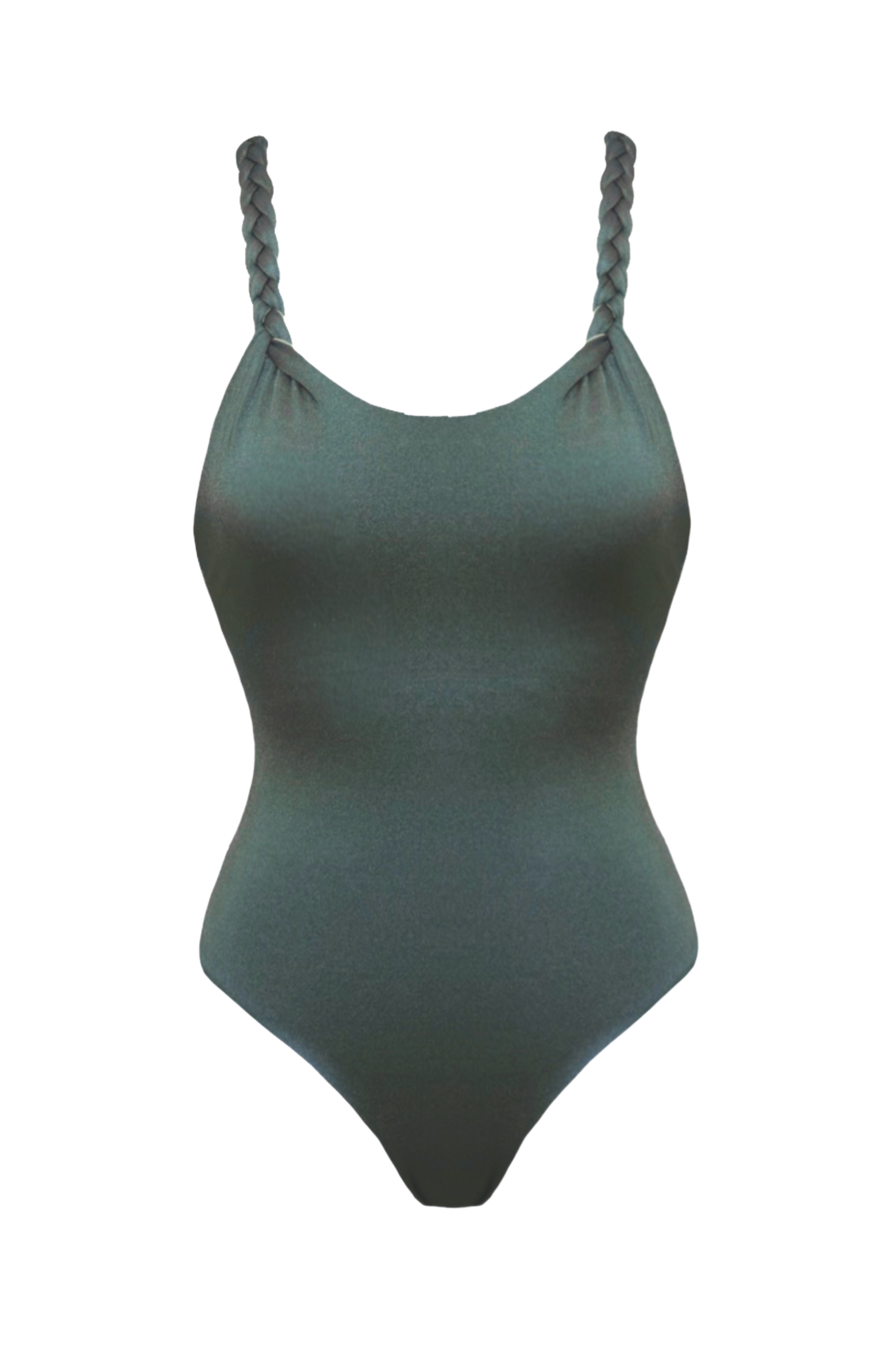 Sage green reversible braided one piece