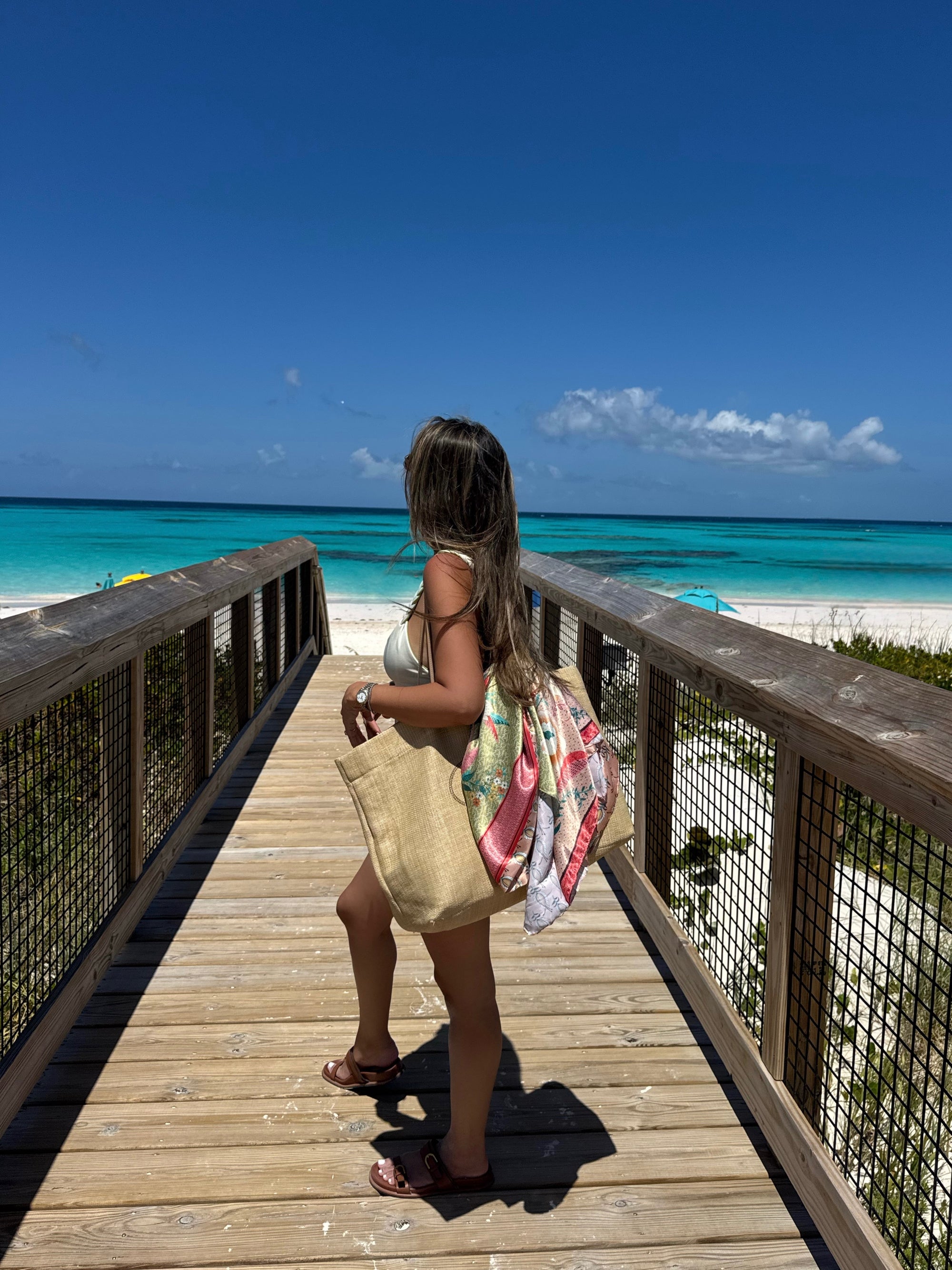 satin like multi use sarong pareo in multicolor print on vacation