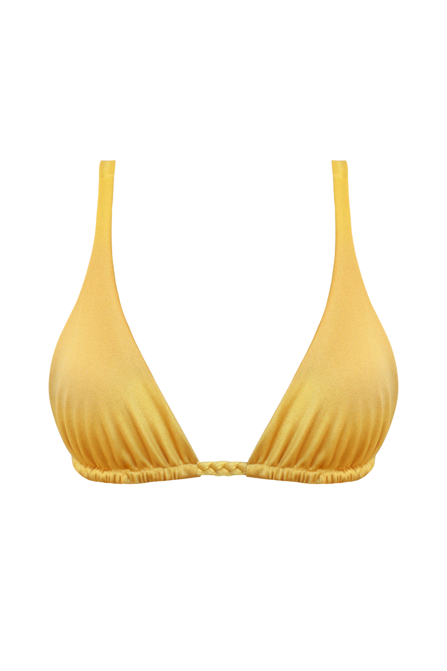 Bralette style supportive for large bust braided swimsuit in gold