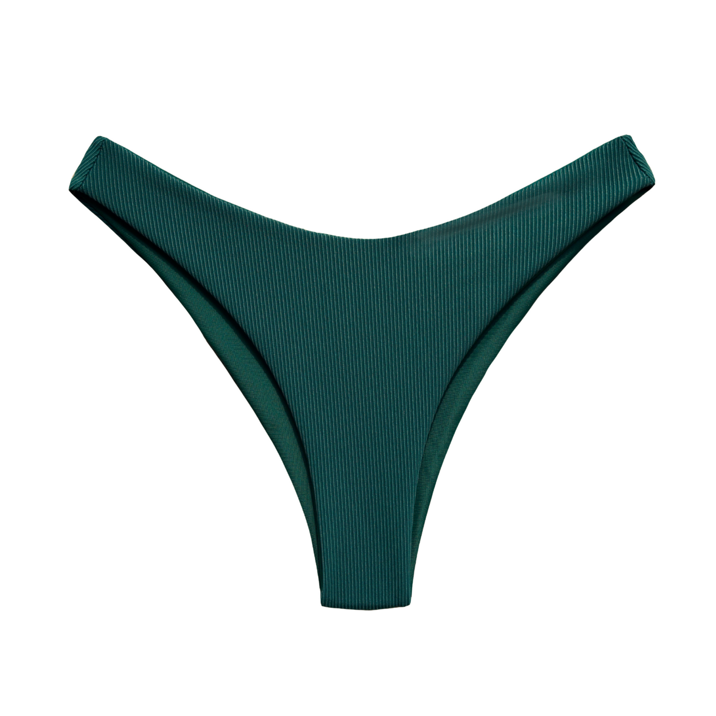 MARA Bikini Bottom in Ribbed Emerald