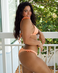 Carla Bottom in Ribbed Peach - Final Sale