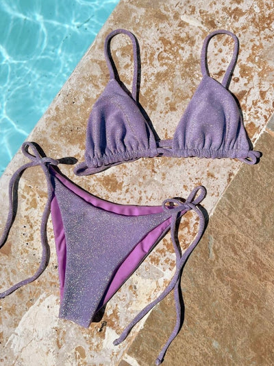 Lina Bikini Top in Lilac Shimmer
